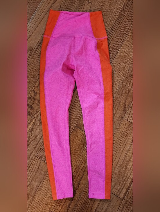 Beyond Yoga Pants - Beyond Yoga Two-Tone Pink and Orange Active Leggings, XS